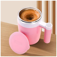C-Pink Color Rechargeable Self Stirring Mug – Magnetic Automatic Mixer