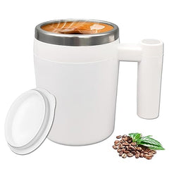 A-White Color Rechargeable Self Stirring Mug – Magnetic Automatic Mixer