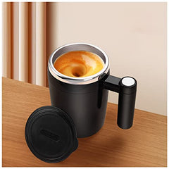 B-Black Color Rechargeable Self Stirring Mug – Magnetic Automatic Mixer