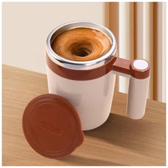 D-Brown Color Rechargeable Self Stirring Mug – Magnetic Automatic Mixer