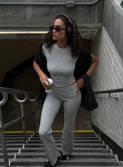 Women’s Crop Top And Flare Pants Two-Piece Lounge Set