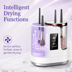 Electric Makeup Brush Cleaner With Sonic Wash & Dry