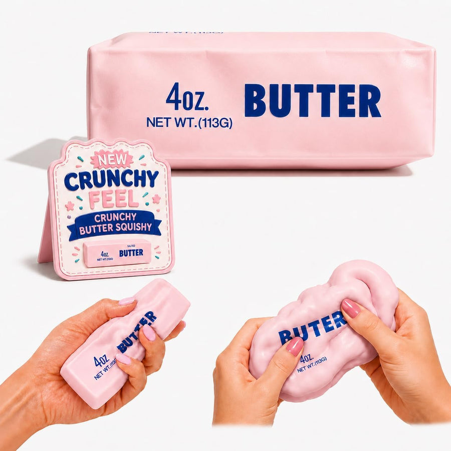Crunchy Butter Squishy Fidget Toy – Soft Stress Relief