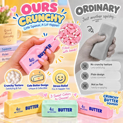 Crunchy Butter Squishy Fidget Toy – Soft Stress Relief