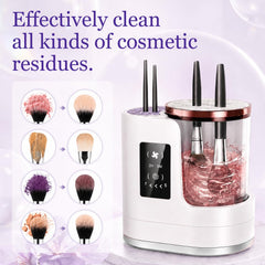 Electric Makeup Brush Cleaner With Sonic Wash & Dry