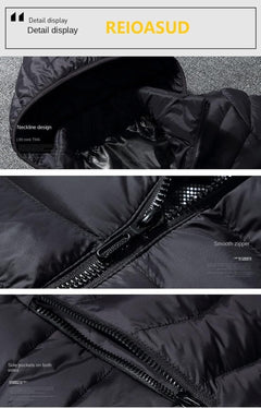 Heated Hooded Jacket with Carbon Fiber Heating Zones