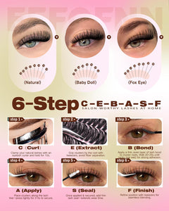 DIY Lash Cluster Extension Kit With Bond, Seal & Tweezers
